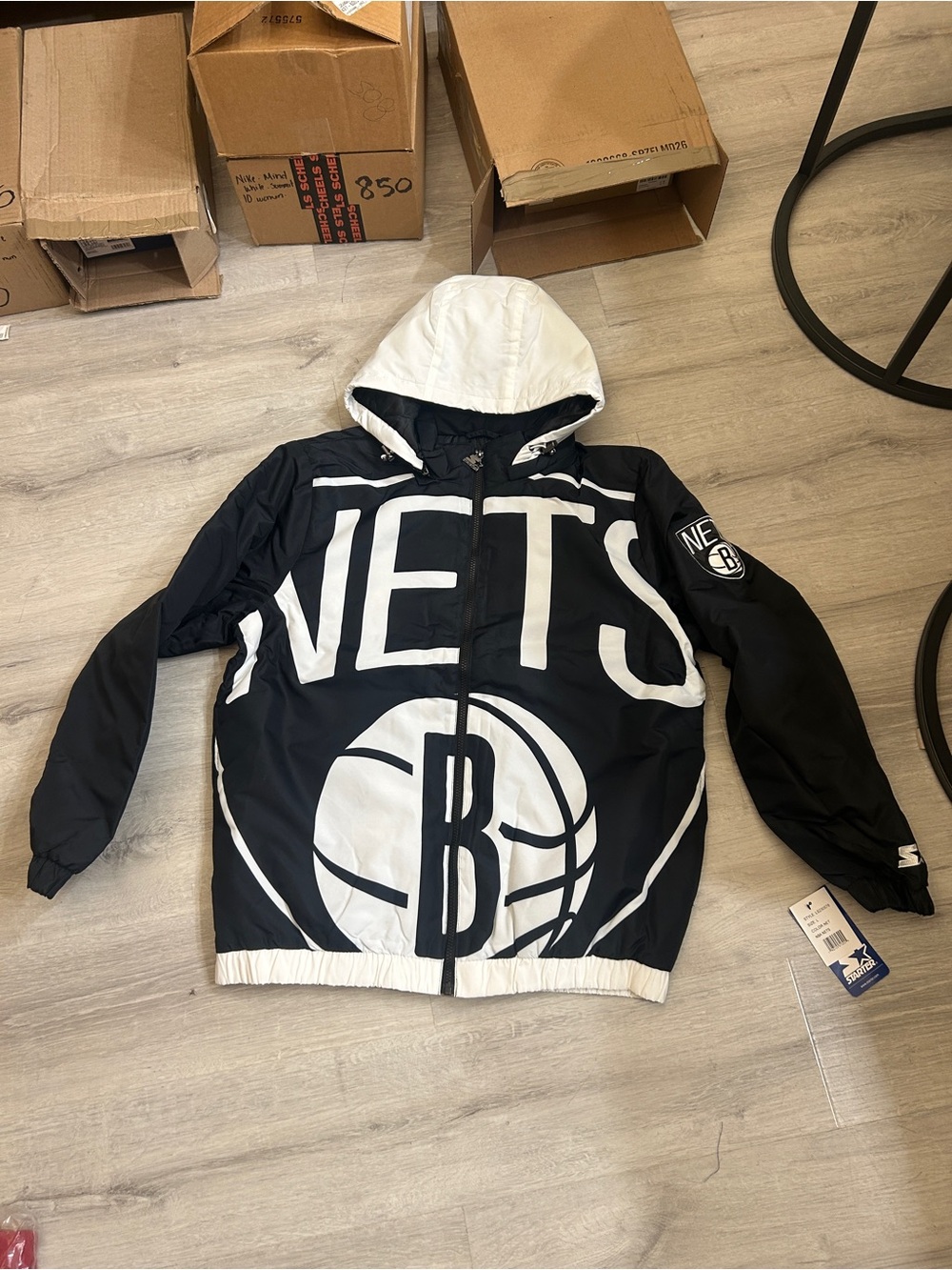 Brooklyn Nets Starters Bombers Hooded Jacket